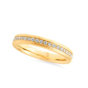 Geltono aukso amžinybės žiedas su deimantais | Taurus Jewels