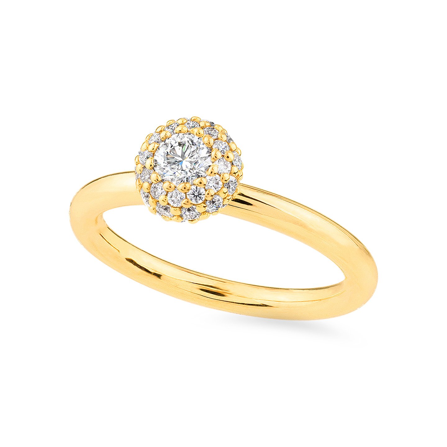OLYMPUS DIGITAL CAMERA Geltono aukso žiedas su deimantais | Taurus Jewels