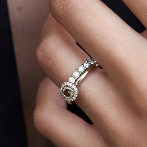 Platininis amžinybės žiedas su deimantais | Taurus Jewels