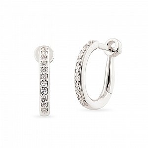 Earrings with Diamonds in White Gold | Taurus Jewels
