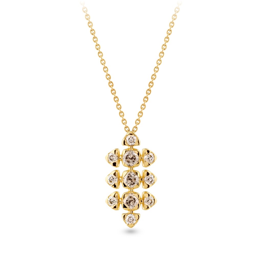 ARISTOS 22 pendant with champagne diamonds