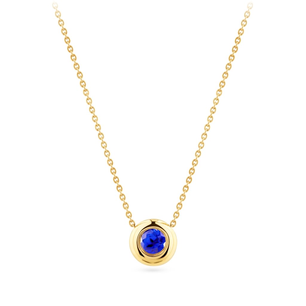 Pendant with sapphire