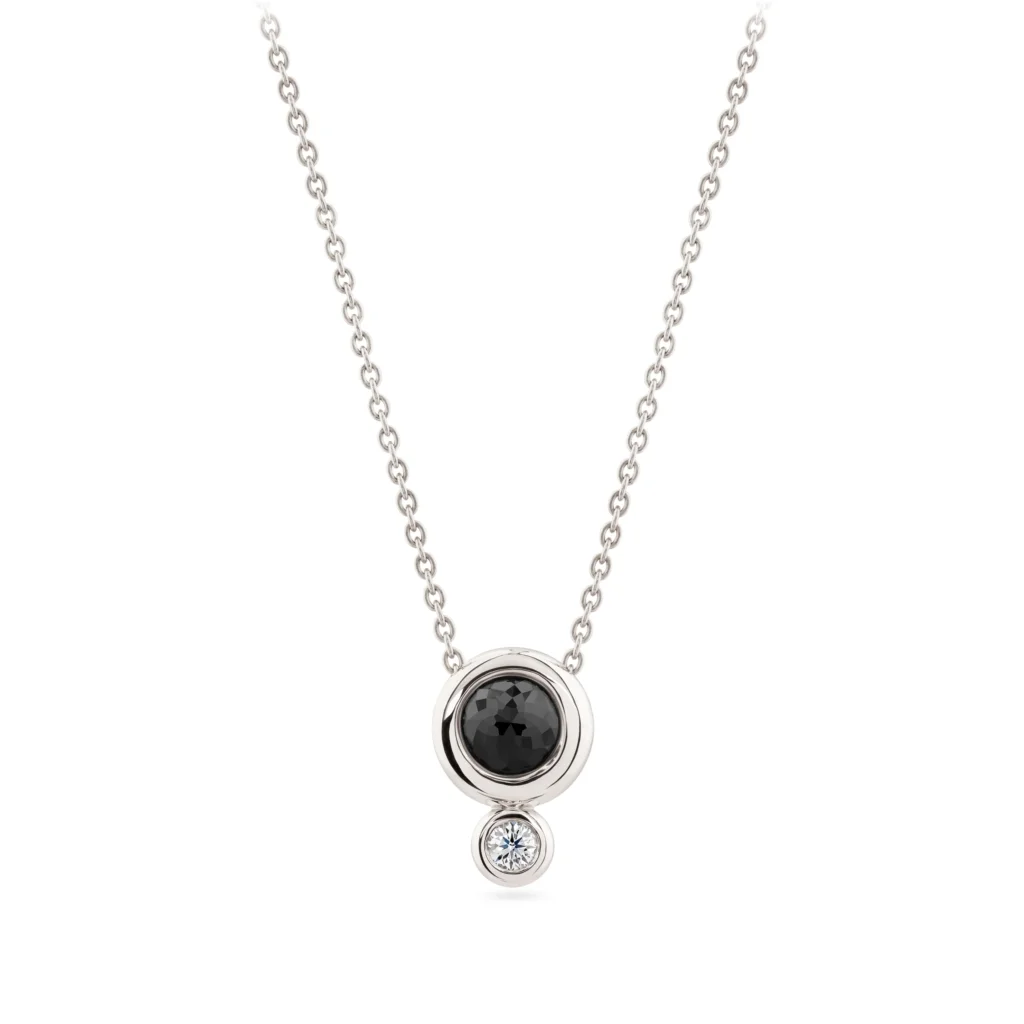 BLACK AND WHITE DIAMOND PENDANT