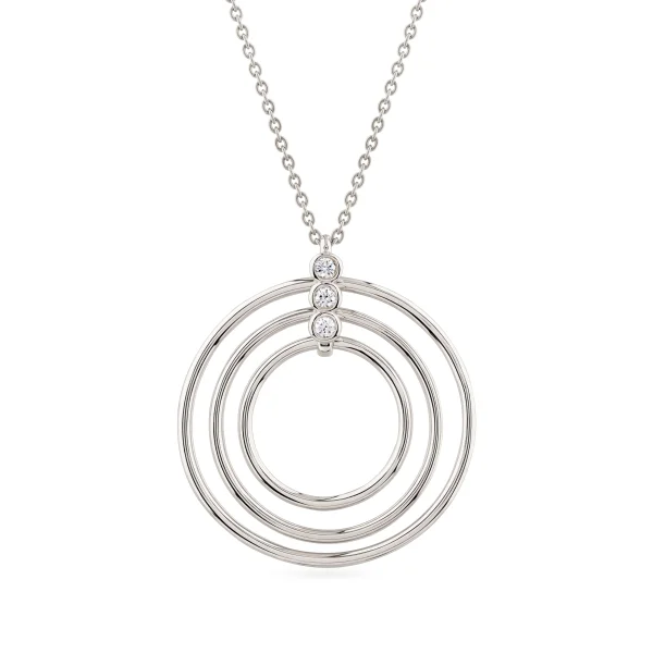 TONDA pendant with diamonds White Gold