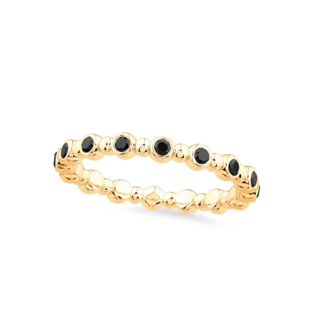 LUMA Ring with Black Diamonds