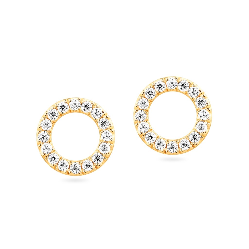 Earrings with diamonds