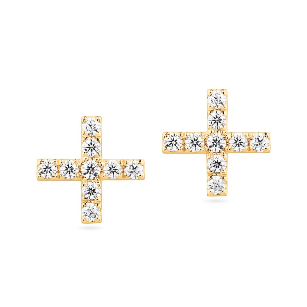 Earrings with diamonds