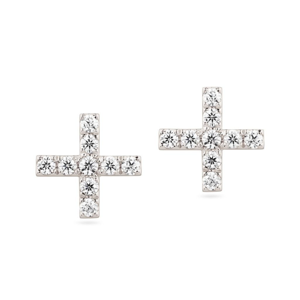 Earrings with diamonds