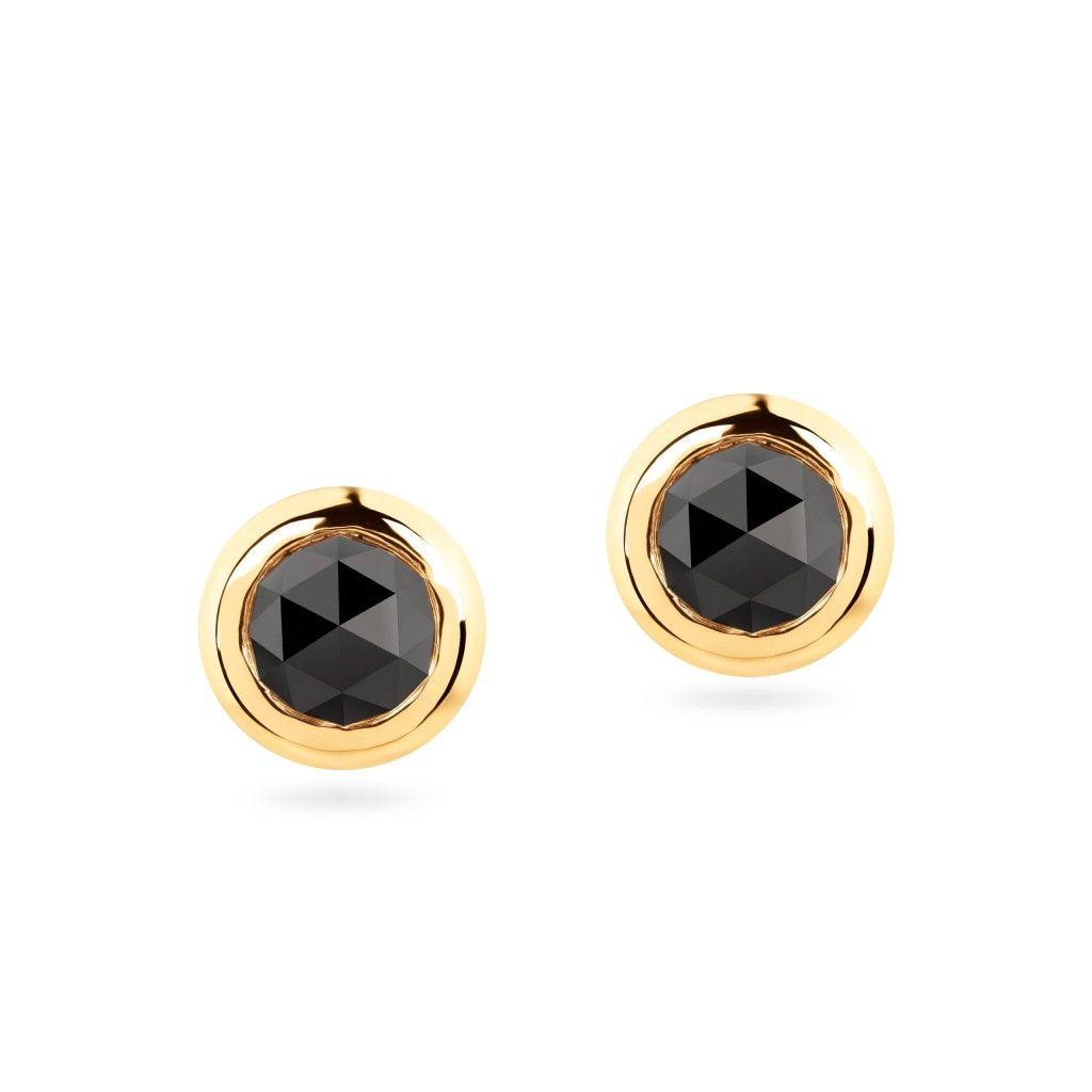 Earrings with black diamonds