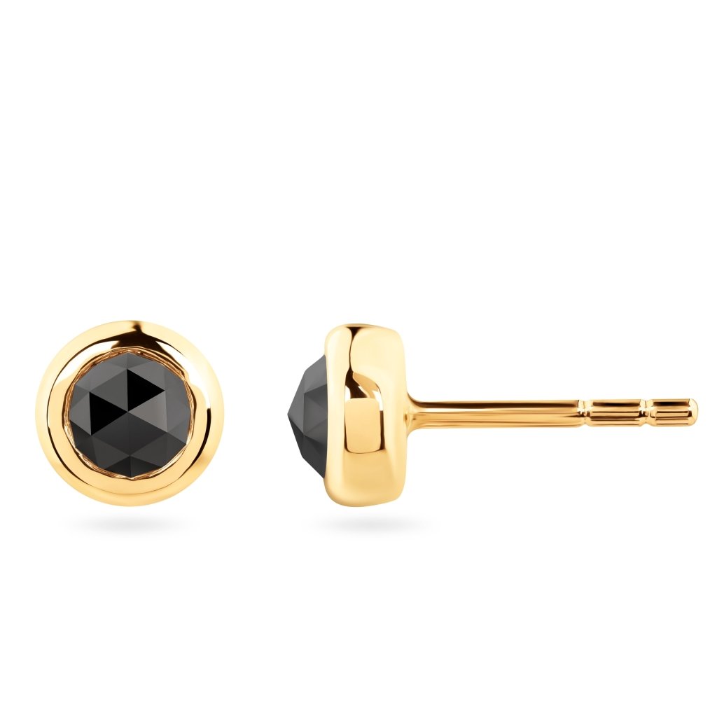 Earrings with black diamonds