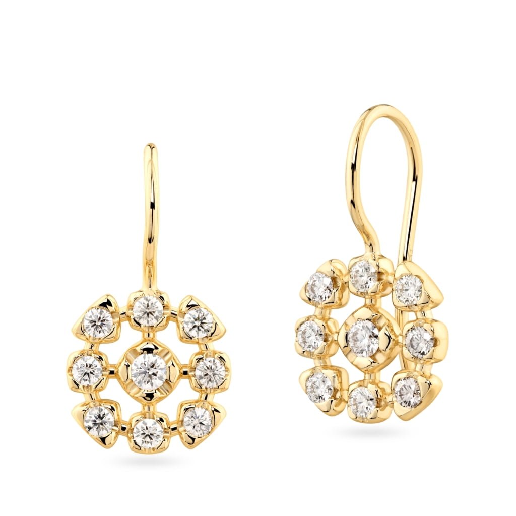 ARISTOS earrings with champagne diamonds