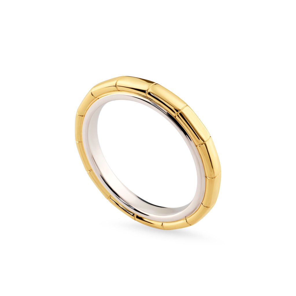 Wedding Ring Yellow and White Gold