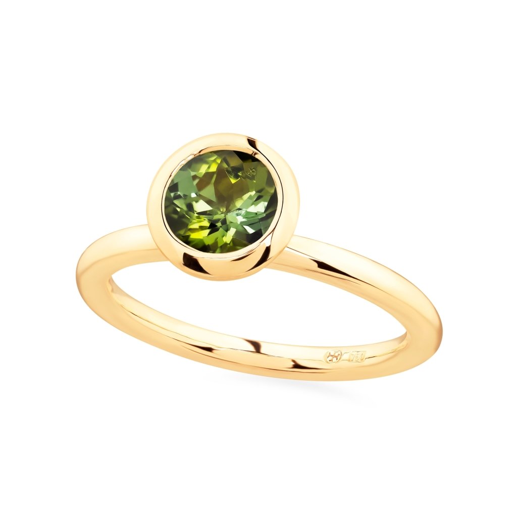 Ring with tourmaline