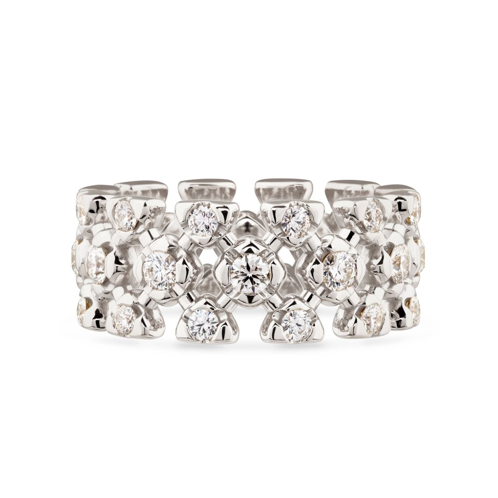 ARISTOS ring with champagne diamonds