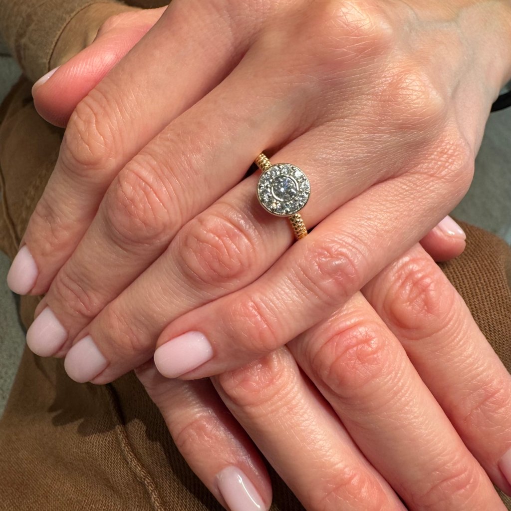 NEVER ENDING STORY RING  WITH DIAMONDS