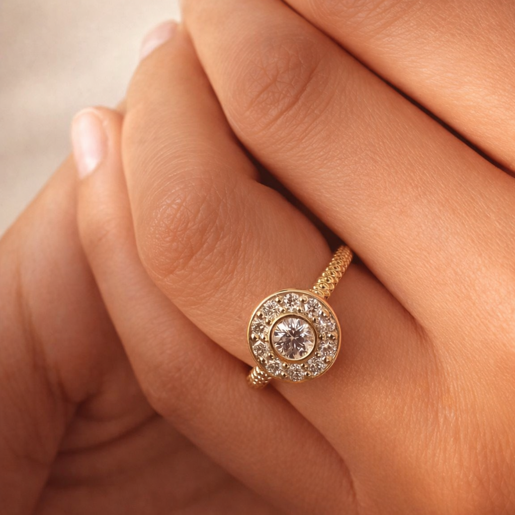 ŽIEDAS NESIBAIGIANTI ISTORIJA SU DEIMANTAIS